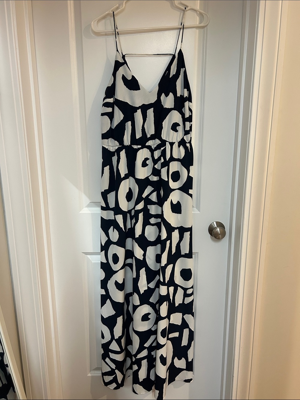 Navy & White Patterned Maxi Dress - Women